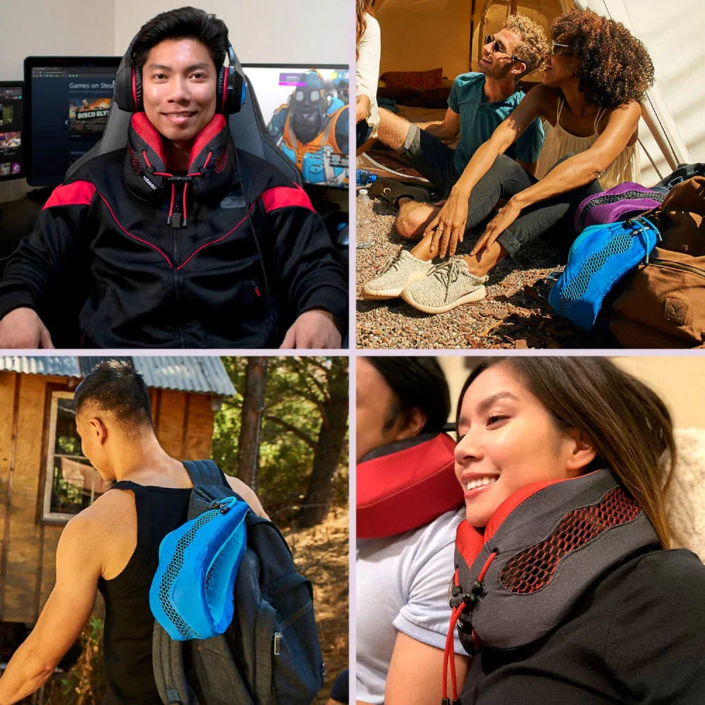 CABEAU Evolution Cool 2.0 Travel Pillow - Red - Tashqila CABEAU Evolution Cool 2.0 Travel Pillow - Red - Tashqila